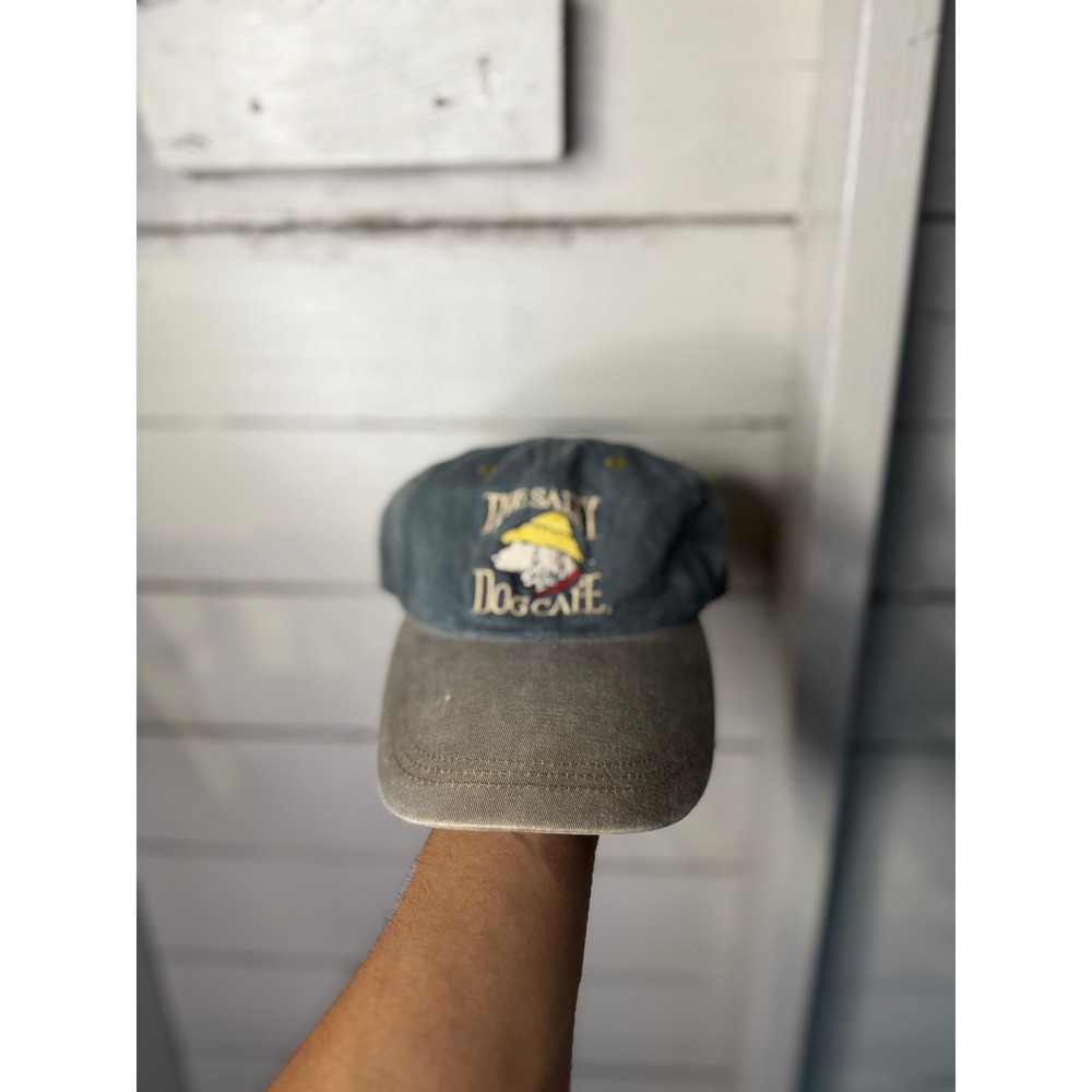 The Salt Dog Cafe Hilton Head Island Hat Ouray Sportswear Blue Tan Baseball Cap